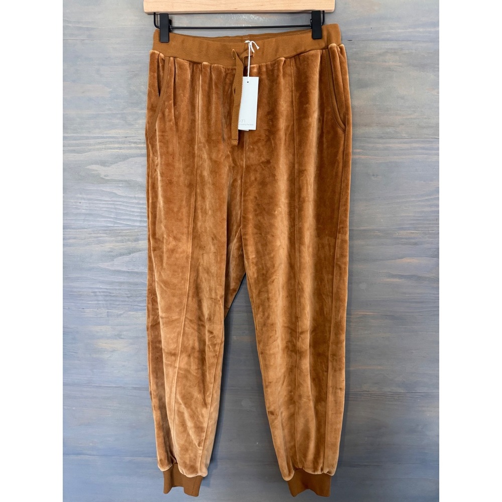 Skin Worldwide Audriana Jogger Pant Fox Brown Velour Loungewear CPV41 Size 1 NEW